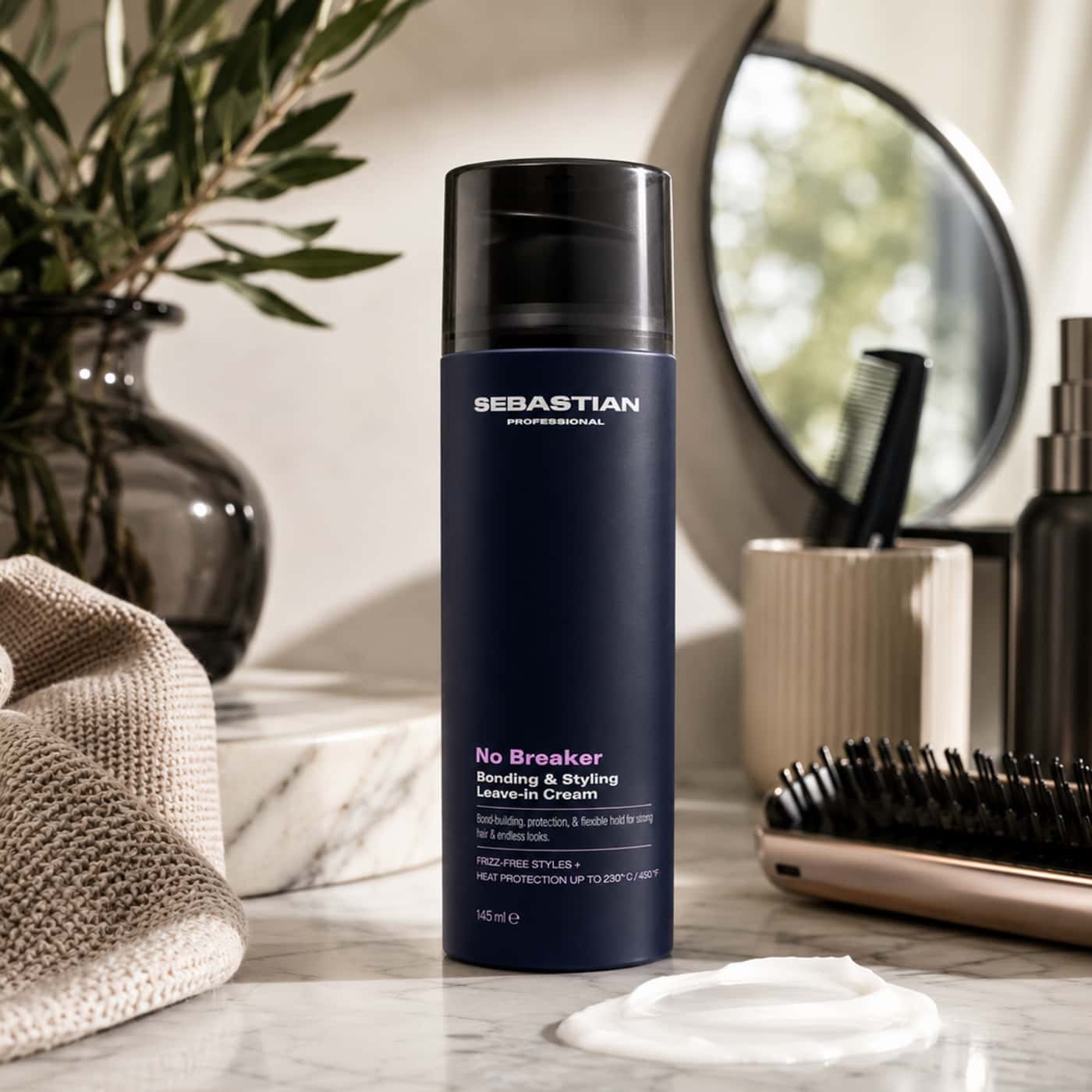 Sebastian Professional No Breaker Bonding & Styling Leave-In Cream 145 ml for heat protection and frizz control