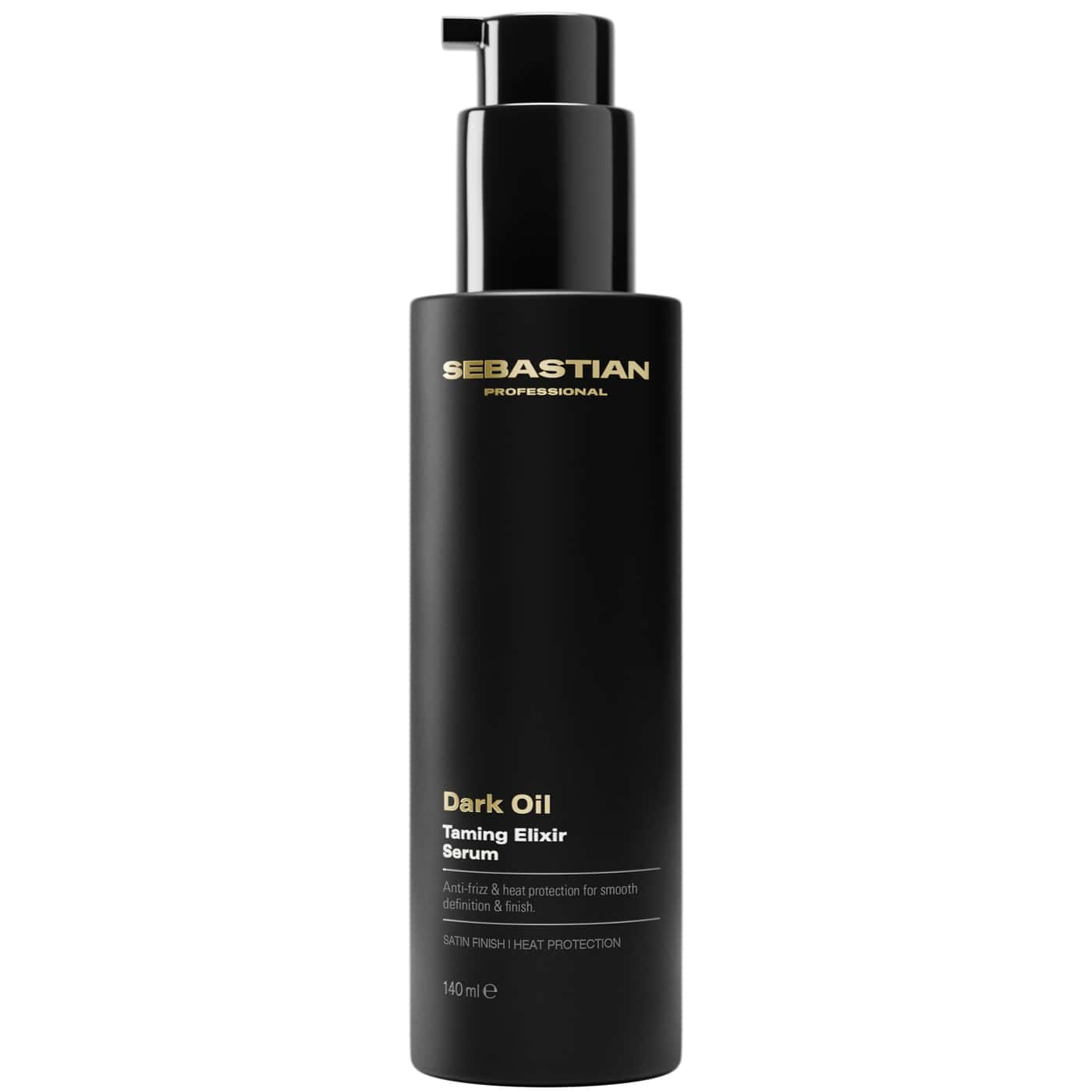 Sebastian Professional Dark Oil Taming Elixir Serum 140 ml – hydrating anti-frizz serum with heat protection