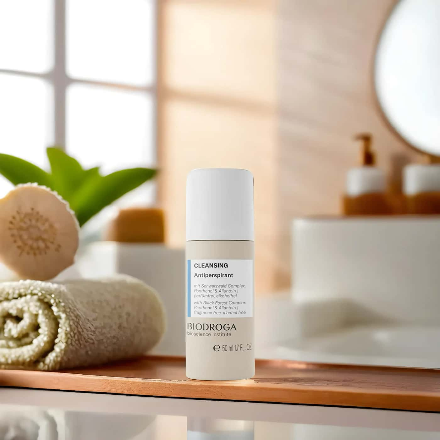 Biodroga Cleansing Antiperspirant Extra Mild - Gentle deodorant for sensitive skin, alcohol-free and fragrance-neutral, long-lasting freshness