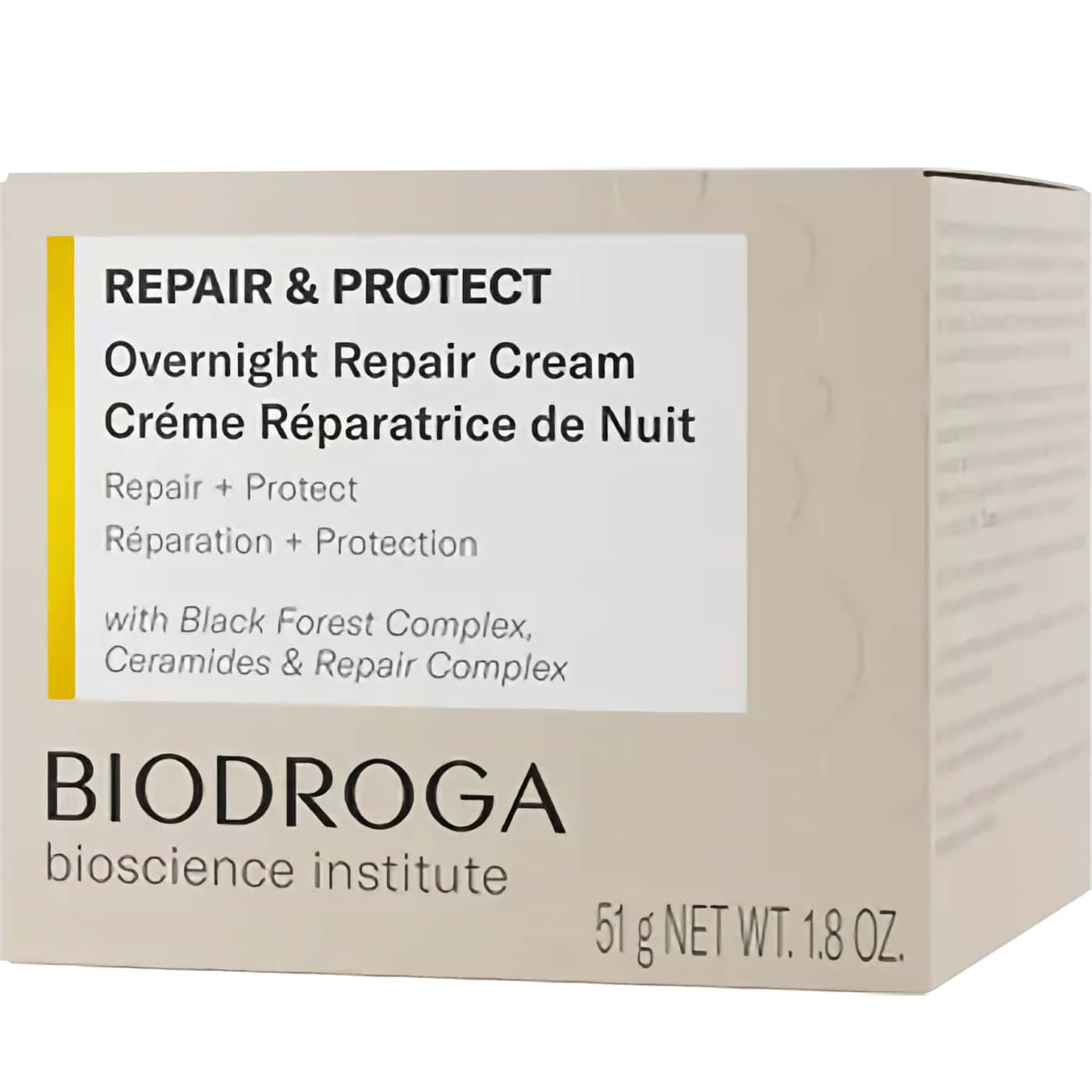 Night cream for skin repair - Biodroga Repair & Protect - Enhances elasticity and firmness