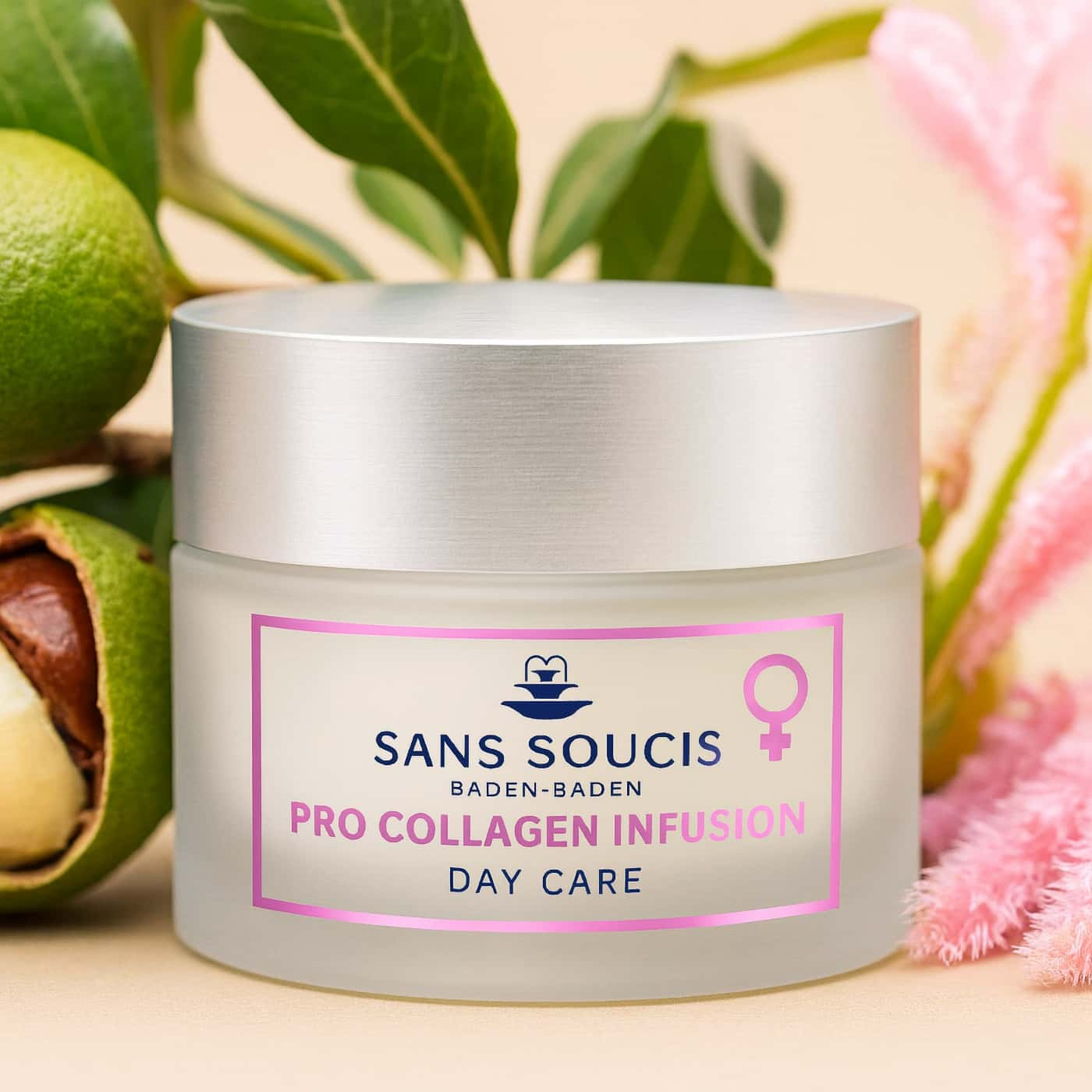 Sans Soucis Pro Collagen Infusion Day Care cream that hydrates, strengthens collagen and improves elasticity for mature skin