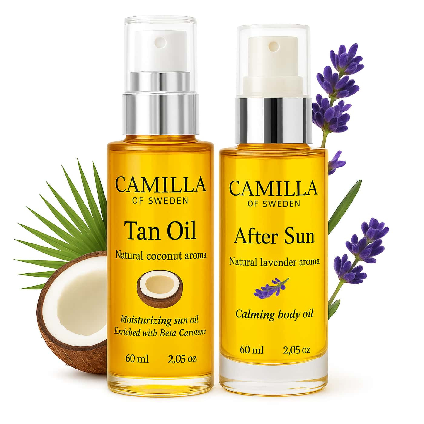 Camilla of Sweden Sun Care Duo | Natural tan oil & after sun for a deeper tan and soothing post-sun care