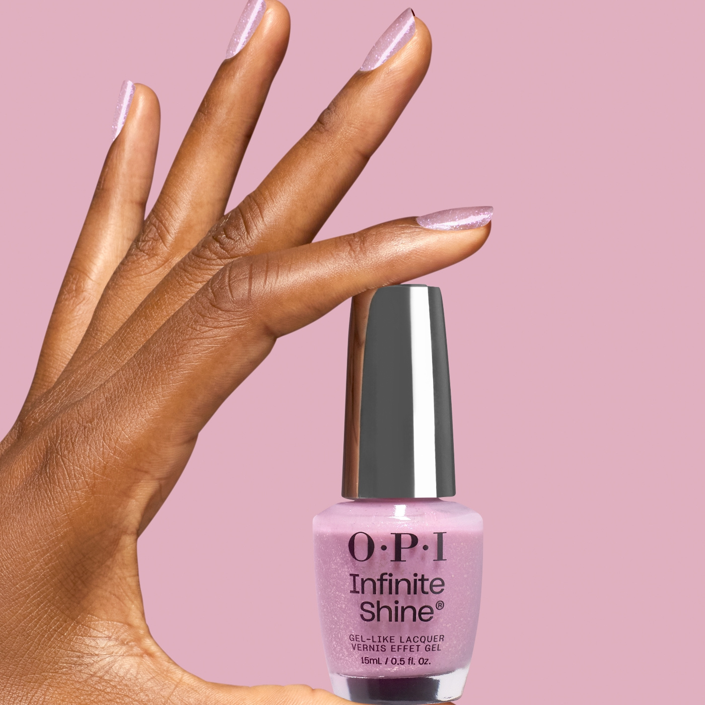 OPI Infinite Shine Time Will Pastel - Pink-lavender with shimmer