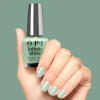 OPI IS Teals Familiar - Mint-green glitter polish OPI IS Teals Familiar - Mint-green nail polish with pearlescent shimmer for a sophisticated and elegant manicure