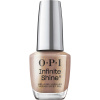 OPI Infinite Shine Track Suited Cutie nail polish taupe OPI Infinite Shine Track Suited Cutie nail polish taupe with golden shimmer for elegant on-trend look