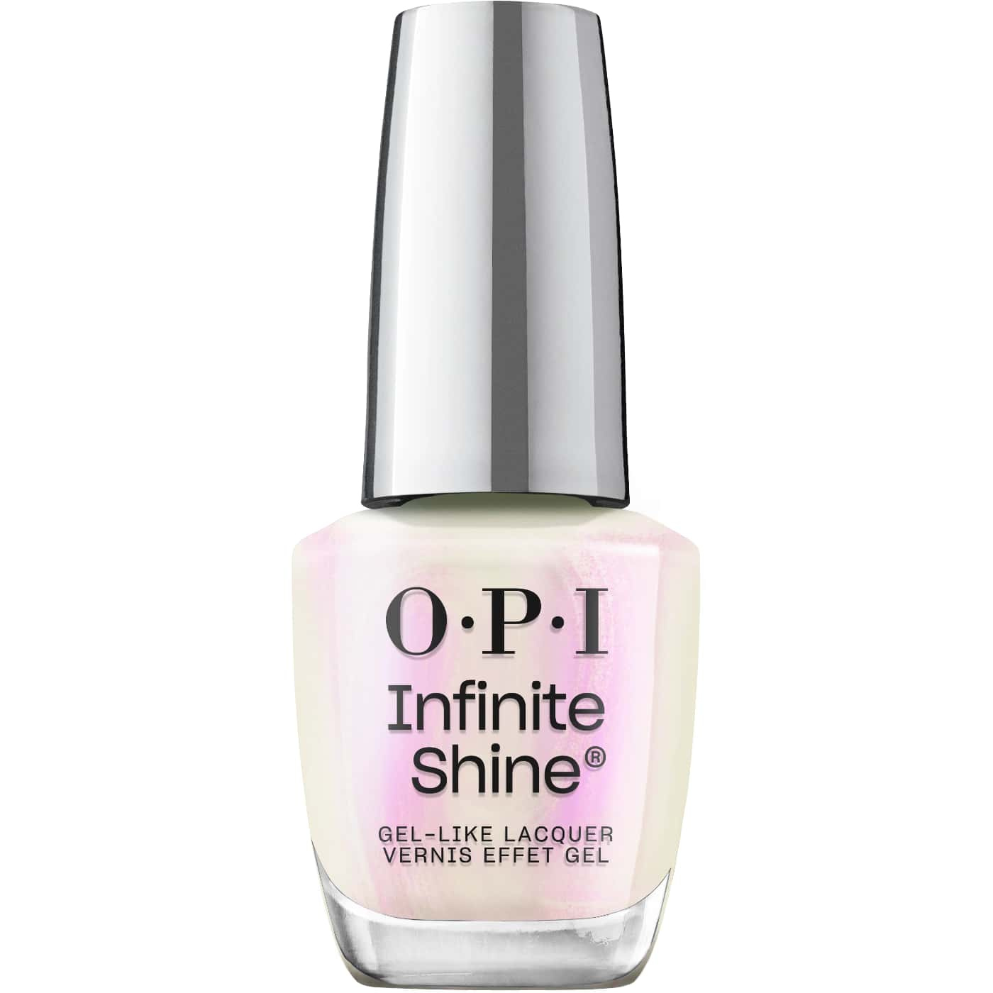 off-white nail polish with pearlescent finish from opi infinite shine