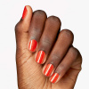Shock Em Orange – red-orange shimmer orange nail polish opi infinite shine shock em orange shimmer