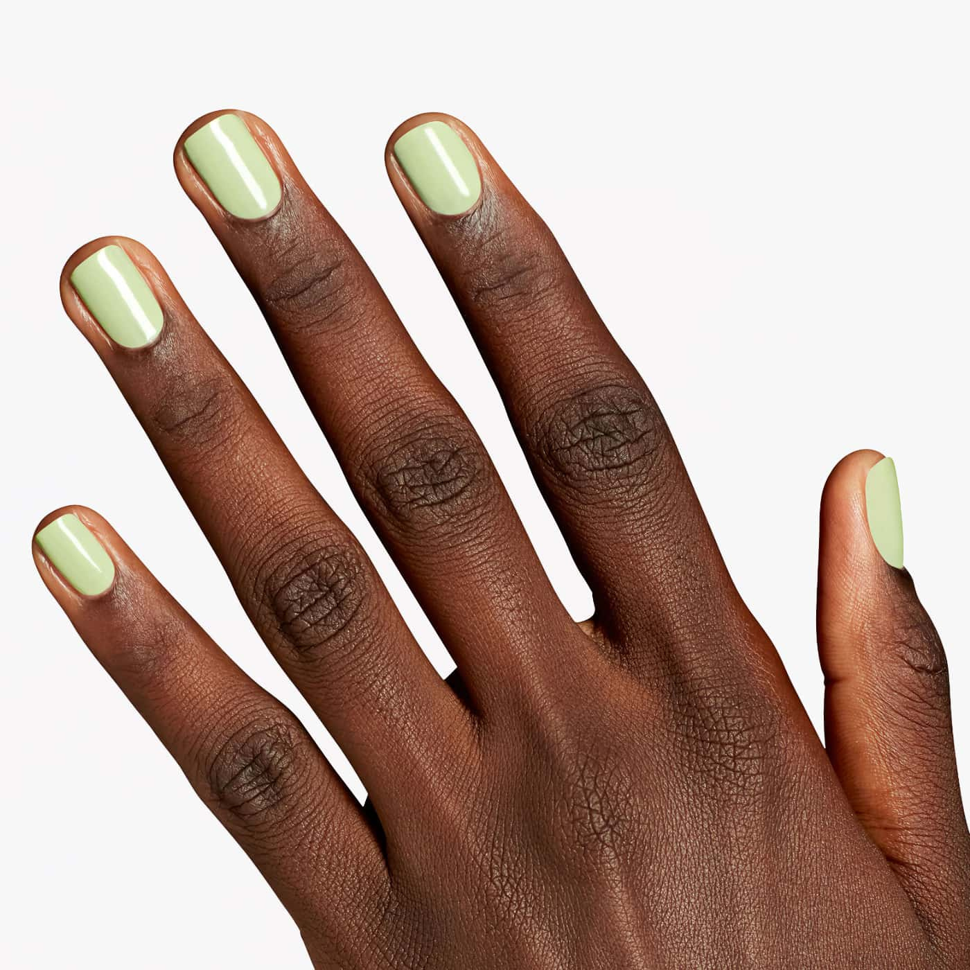 light green nail polish opi infinite shine oh baby creme finish