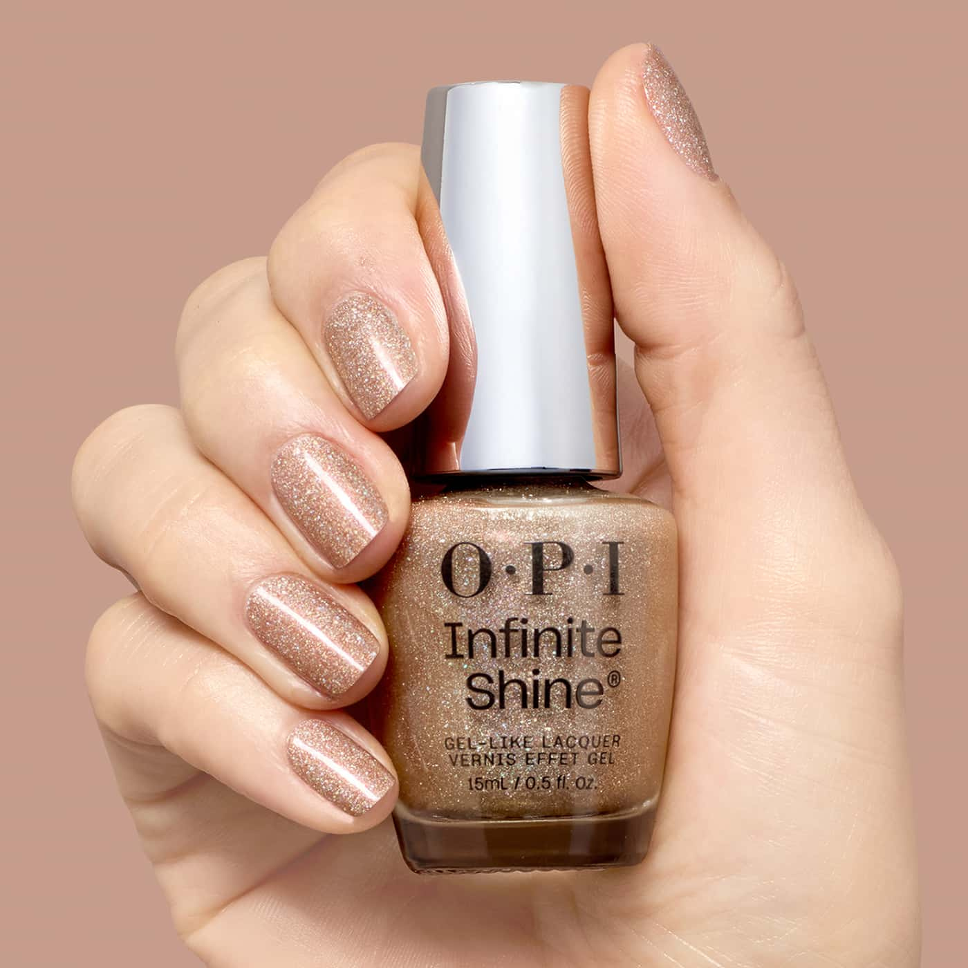taupe brown opi infinite shine my private yacht nail polish with shimmer finish