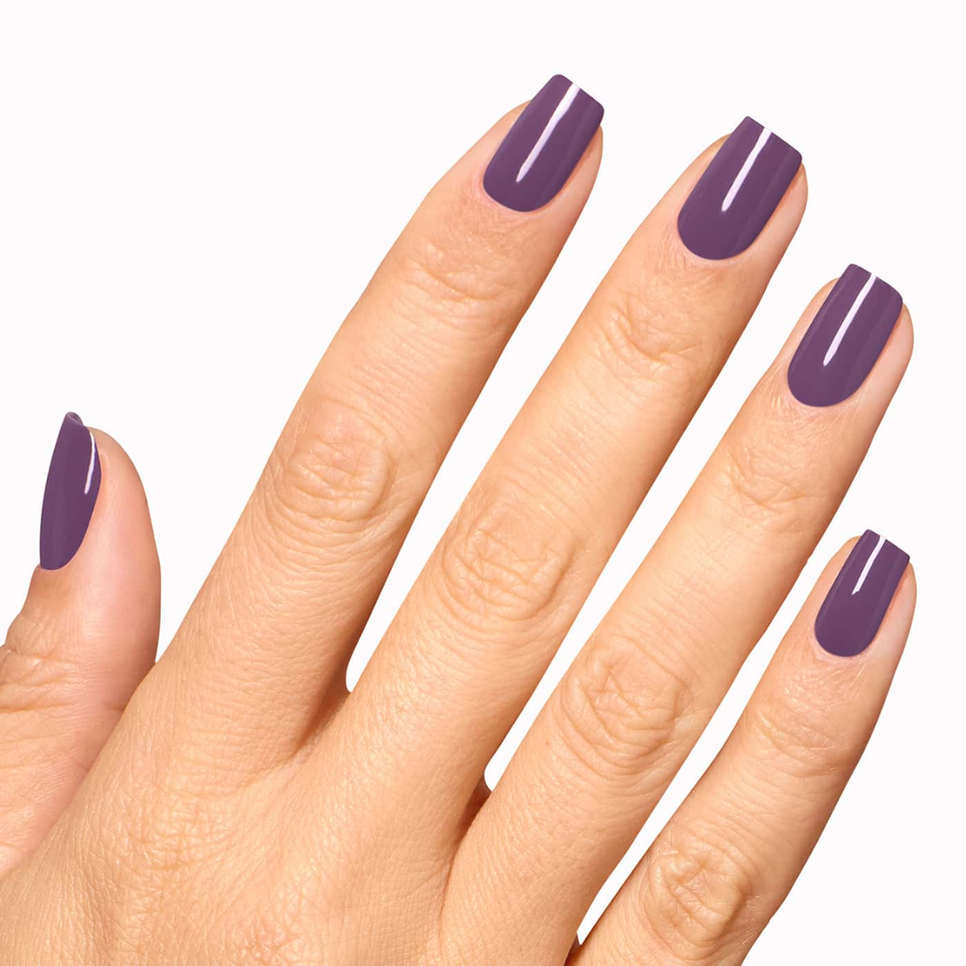 muted lavender purple opi infinite shine reign or shine nail polish with creme finish