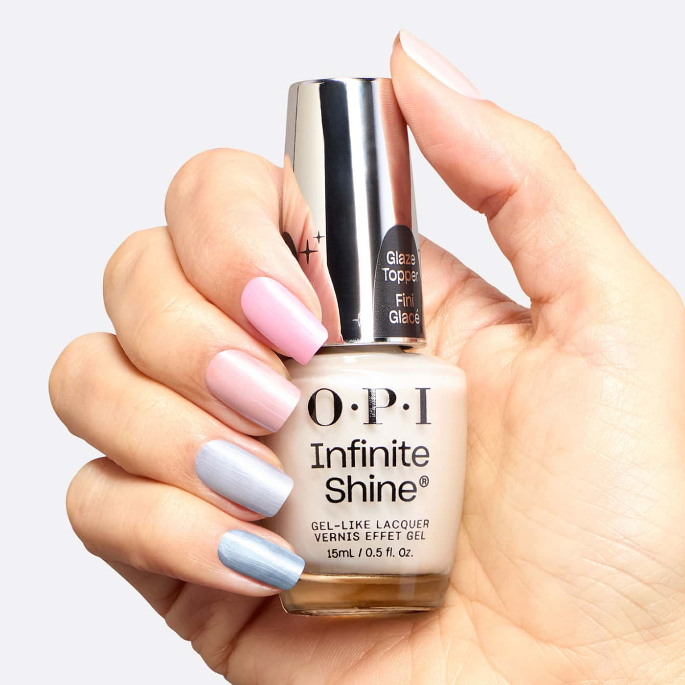 white opi infinite shine got glaze glaze topper with milky pearl finish