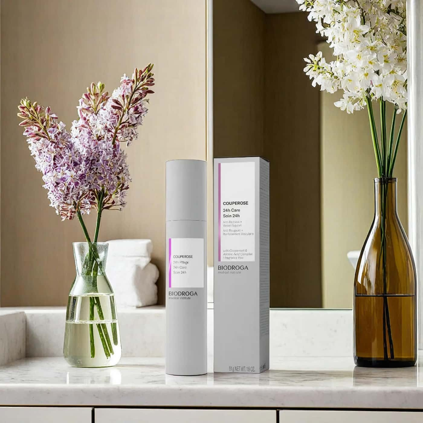 Biodroga Couperose 24h Care for hypersensitive skin - soothes redness and strengthens skin barrier