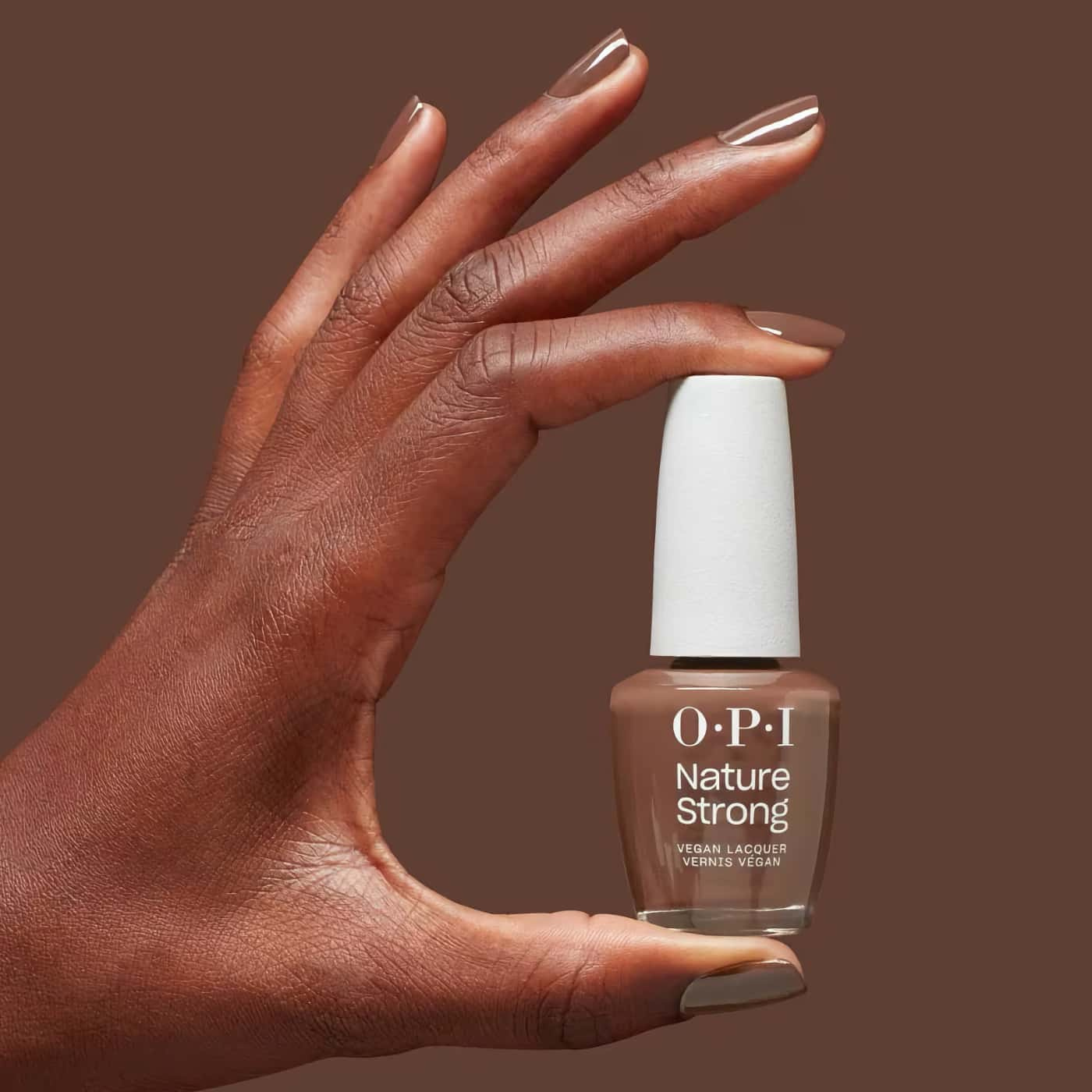 OPI Nature Strong Make My Bark on the World nail polish | Warm brown shade with creamy finish, earthy and sophisticated look