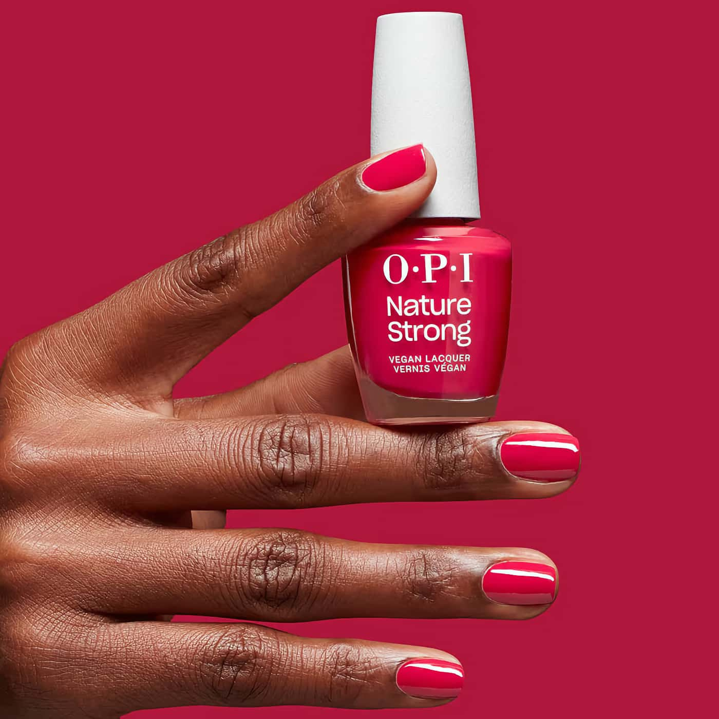 OPI Nature Strong Berry Pickin’ Season nail polish | Intense berry-red shade with creamy finish and expressive character