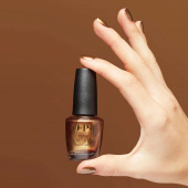 OPI Metallic Mega Mix Millennium Mocha nail polish | Brown metallic A rich and sophisticated brown shade with warm chocolate tones and a shimmering metallic finish, creates a chic look - OPI Metallic Mega Mix Millennium Mocha nail polish