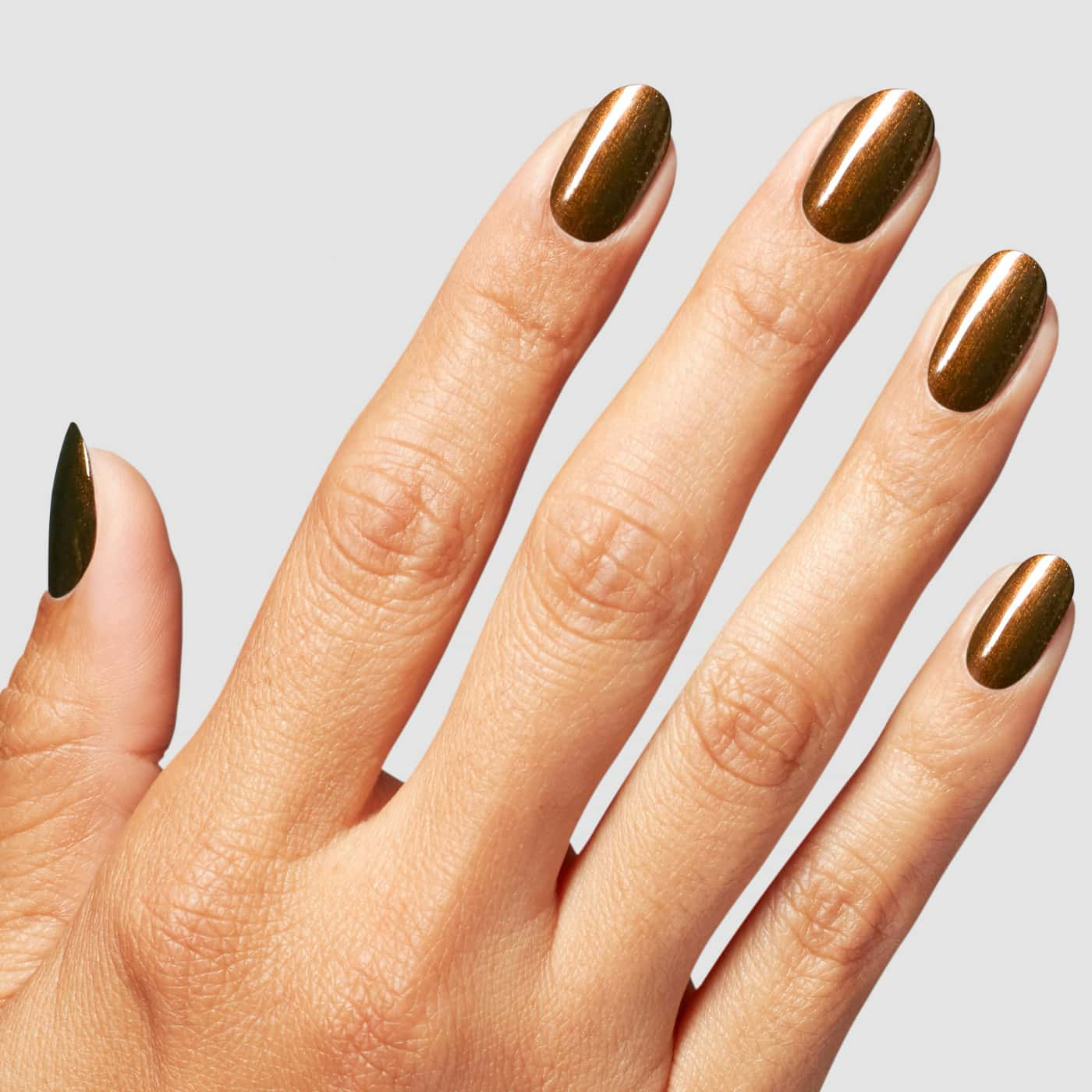 OPI Band Tease nail polish – brown with golden shimmer