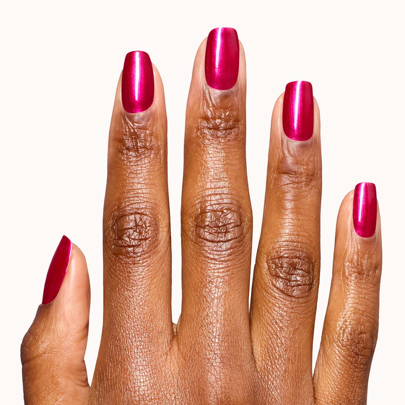 opi most requested it''s all greek to me nail polish in vivid fuchsia pink with golden shimmer and a soft glossy finish