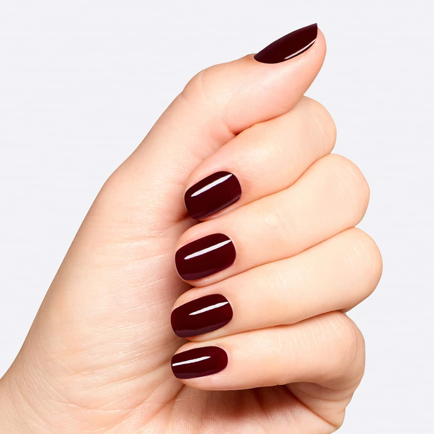 opi most requested vampire state building nail polish in deep wine red with rich burgundy tone and glossy cream finish