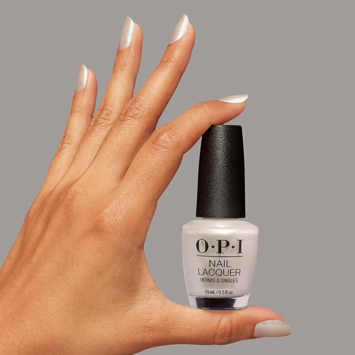 OPI Hands in the Clouds - Milky-white nail polish with shimmering pearlescent glow - Elegant manicure