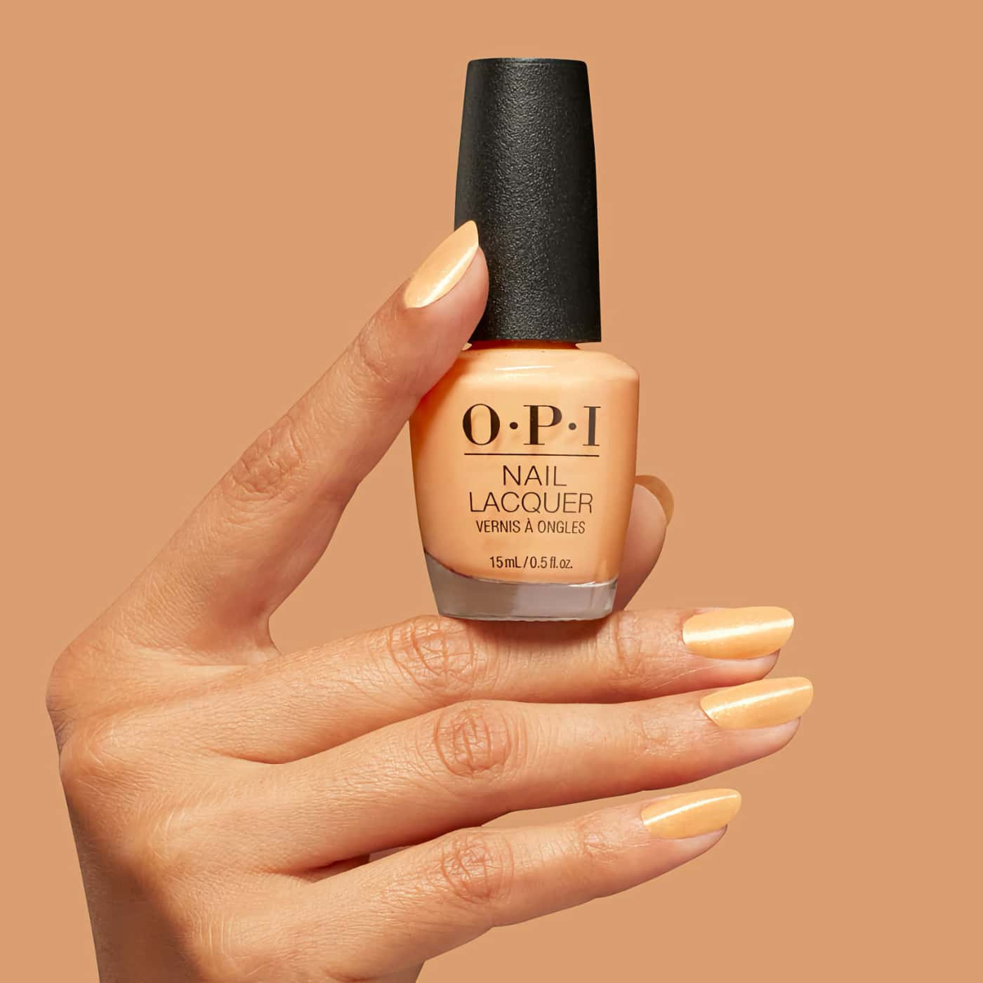 OPI Beauty School Popout - Shimmering orange-yellow nail polish for a playful and energetic manicure