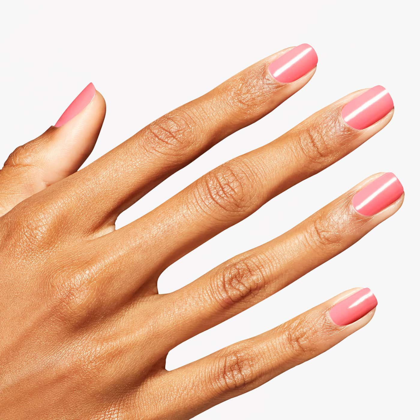 opi bathtime bubbly nail polish in a bright soft pink shade with a creamy finish that feels fresh, playful and elegantly balanced