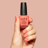 creamy coral orange tone with bold color and smooth finish opi opicons shrimp cocktail nail lacquer in creamy coral orange shade with fully opaque finish and smooth surface