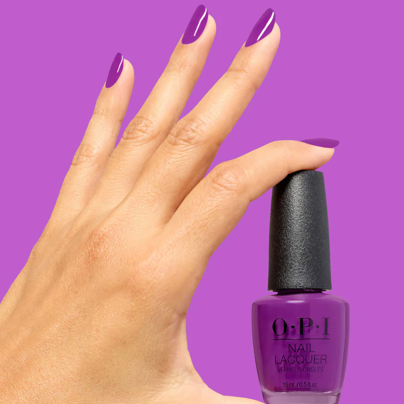 opi trip to the brite side ultra violet daze purple nail polish with vivid violet tone and glossy finish