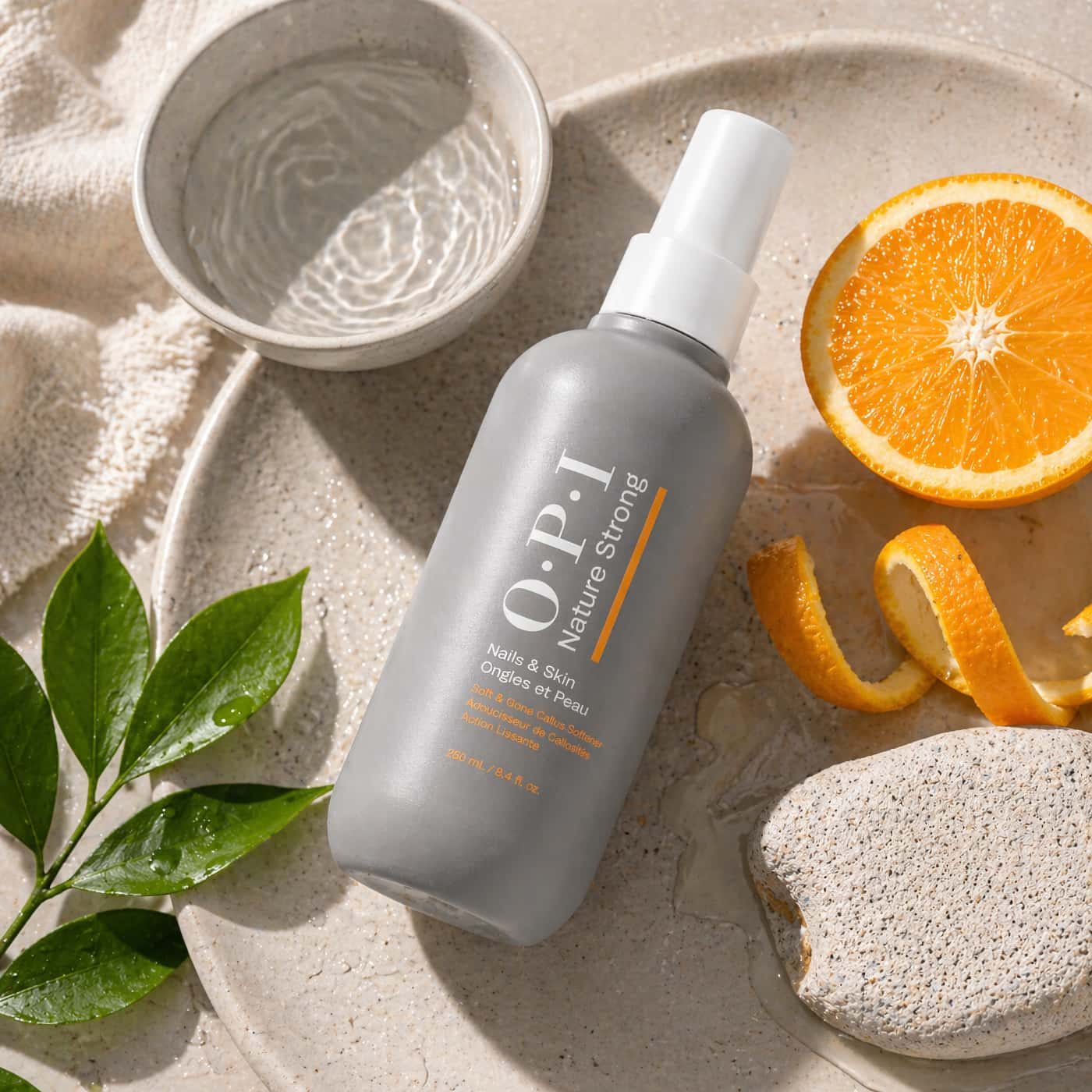 OPI Nature Strong Soft & Gone Callus Softener softens callused skin for smoother feet and foot care prep