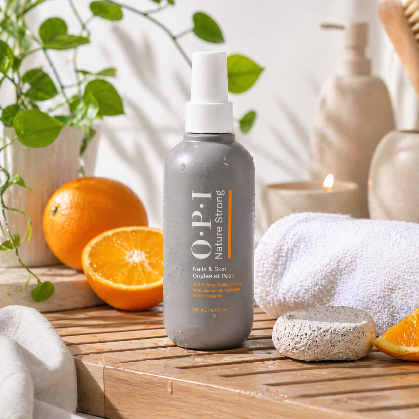 OPI Nature Strong Soft & Gone Callus Softener softens callused skin for smoother feet and foot care prep